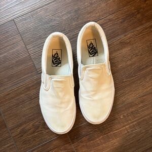 Vans Classic Slip On Shoes White Women size 8